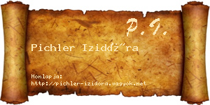 Pichler Izidóra névjegykártya